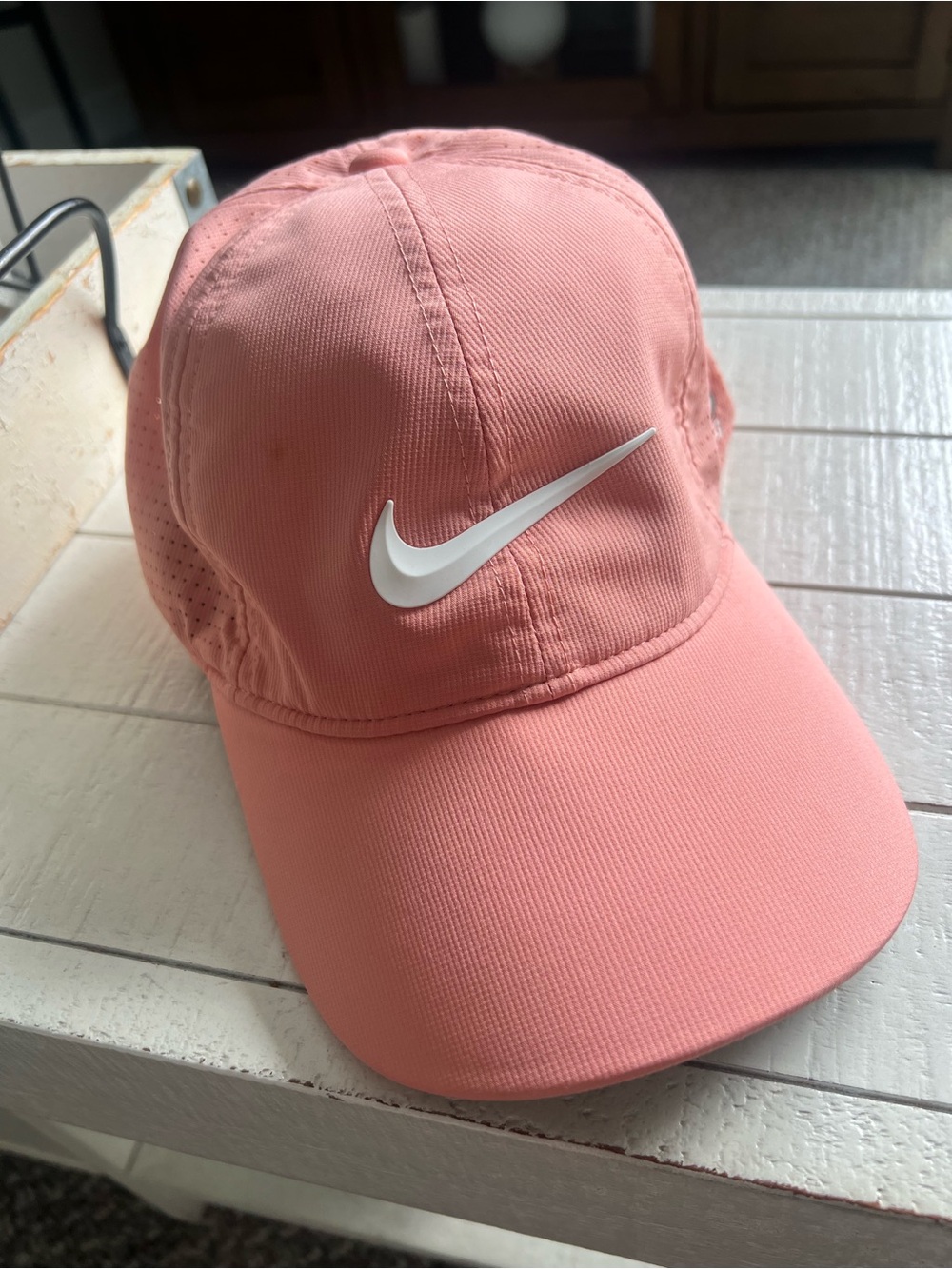 Nike Women’s Coral Pink Dri-FIT Baseball Cap with White Swoosh